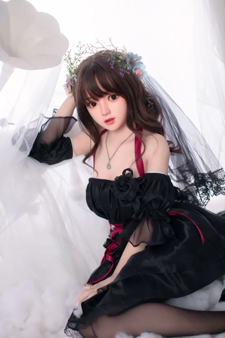 149cm (4ft11) C-Cup Petite & Lightweight Silicone Head + TPE Body Hybrid Sex Doll Linlan, Head Convallaria